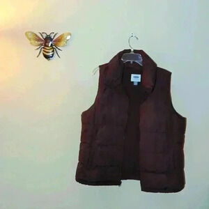 Old Navy, large puff vest, purple